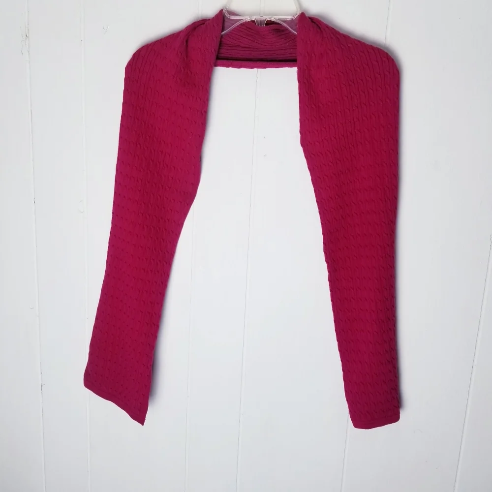Lands End Knit Scarf Women Pink